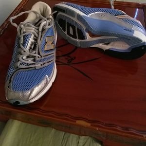 New Balance royal blue and gray gym shoes